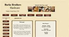 Desktop Screenshot of burkebrothershardware.com