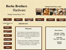 Tablet Screenshot of burkebrothershardware.com
